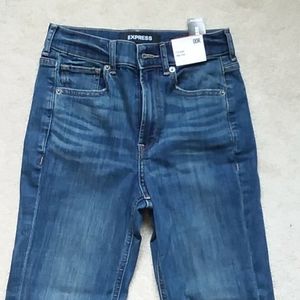 Express high rise straight jeans